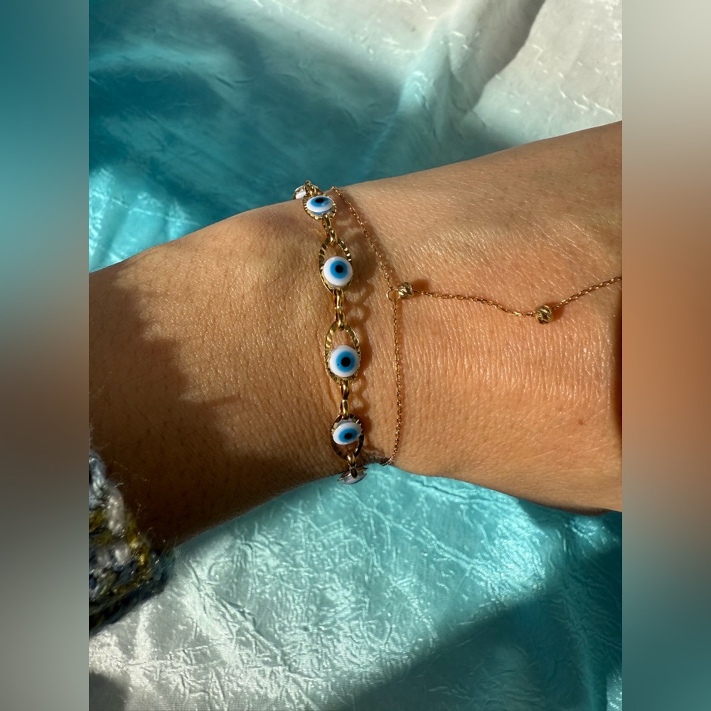 Blue eye Bracelet Evil Eye Stainless Steel Bracelet ✨ - Picture 7 of 13